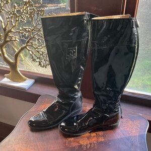 CHANEL Patent Leather Boots